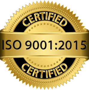 Committed to quality represented by ISO 9001:2015 certification